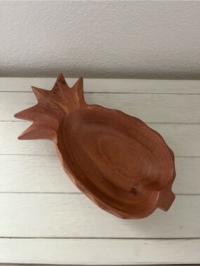 Kamami Wood Monkey Pod Hawaiian Pineapple Bowl Snack Trinkets